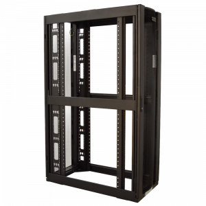 The DC series floor cabinet is intended for 19" equipment installed on two or four mounting rails. Has 1500kg load capacity.